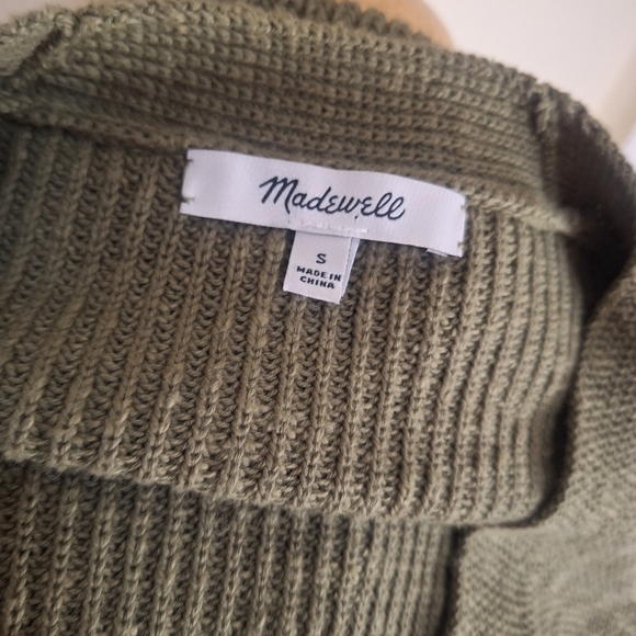 Madewell V-Neck Button-Front Long Cardigan Sweater SZ S - Picture 7 of 9